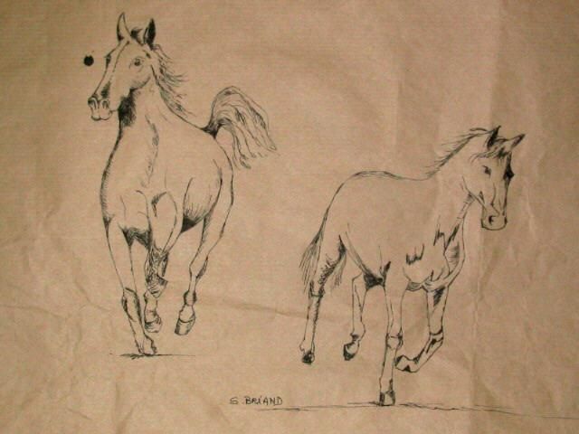 Peinture intitulée "Course de chevaux 2" par Sylvie Briand, Œuvre d'art originale, Huile