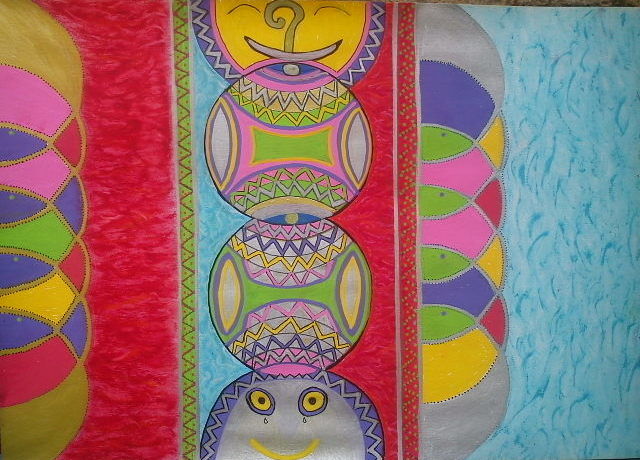 Dibujo titulada "Psychanalyse" por Sister Moon, Obra de arte original, Pastel