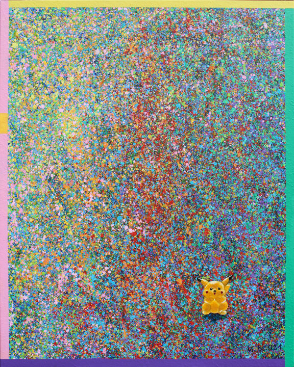 Painting titled "Letni spacer" by Małgorzata Łodygowska, Original Art, Acrylic