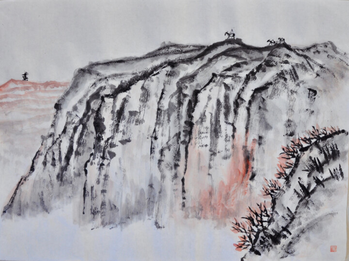 Painting titled "Chinese painting mo…" by Siyuan Li, Original Artwork, Ink