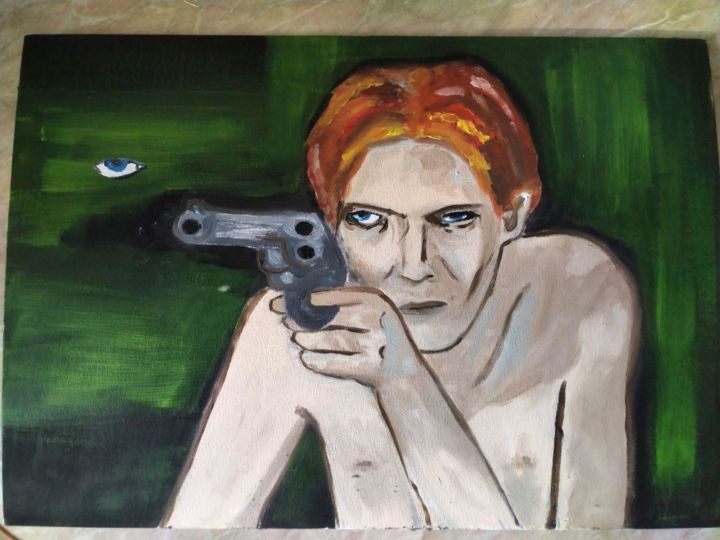 Картина под названием "Killing Gnom Gnomyc…" - Veronika Vishnevskaya, Подлинное произведение искусства, Масло