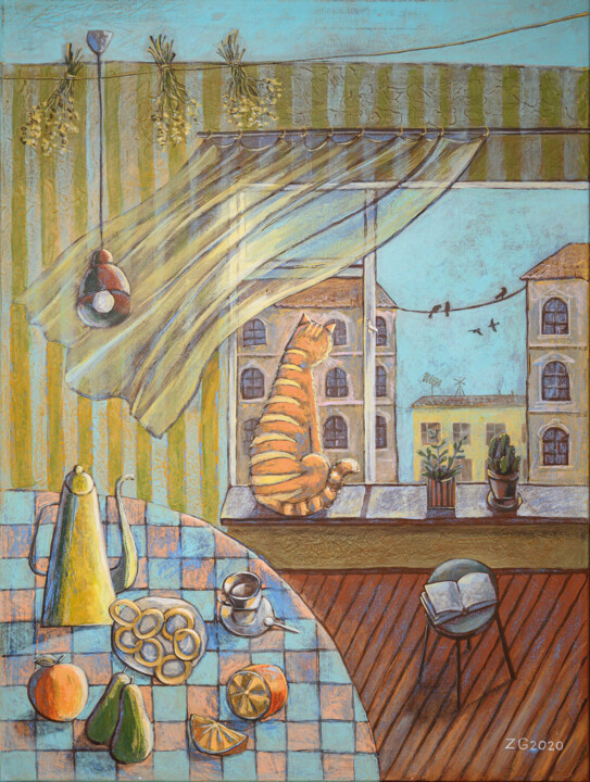 Peinture intitulée "Долгожданный луч со…" par Zhanna Golubtsova, Œuvre d'art originale, Acrylique Monté sur Châssis en bois