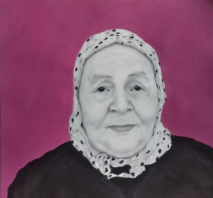 Dessin intitulée "Abuela" par Soukaina El Idrissi, Œuvre d'art originale, Graphite