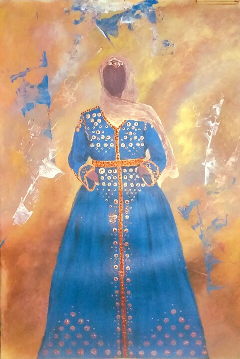 Pintura titulada "Le "Caftan"" por Soukaina El Idrissi, Obra de arte original, Acrílico