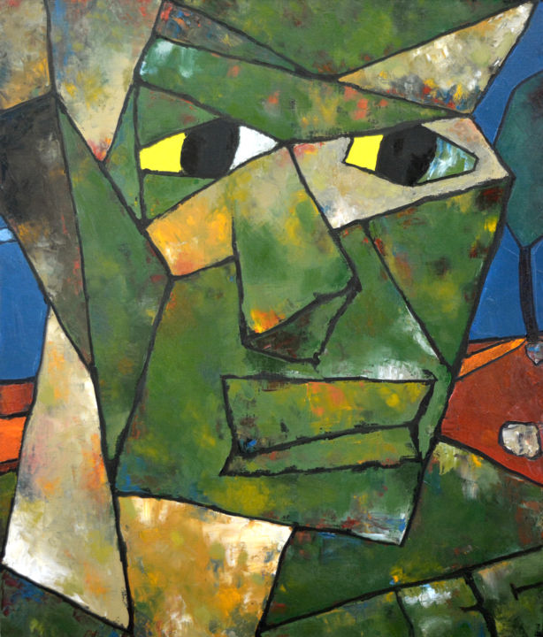 Peinture intitulée "Self-portrait" par Vladimir Skalkin, Œuvre d'art originale, Huile