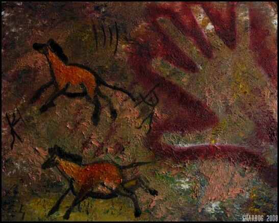 Disegno intitolato "Prehistoric 2" da Skarbog, Opera d'arte originale, Altro