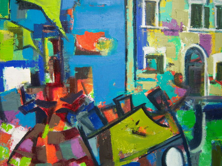 Painting titled "Cesenatico" by Skender Balaj, Original Art,