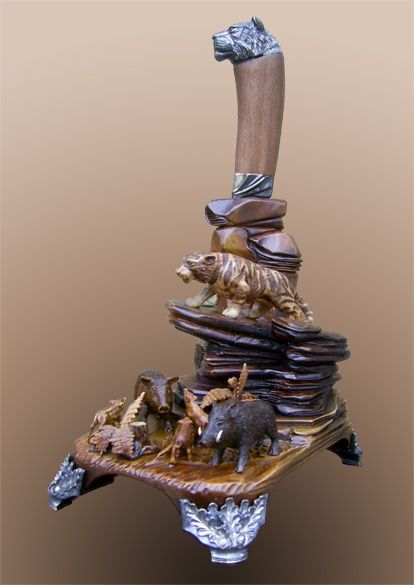 Sculpture titled "кабинетный нож" by Viktor Kuznetsov, Original Artwork, Wood