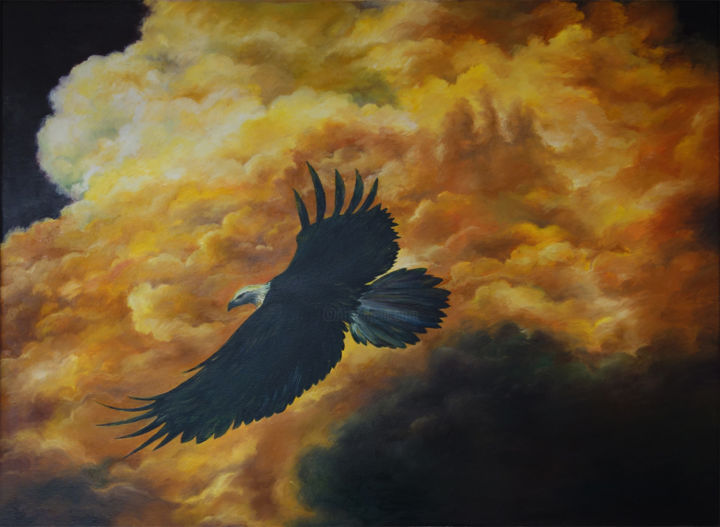 Malerei mit dem Titel "Freiheit" von Anna Lang, Original-Kunstwerk, Öl