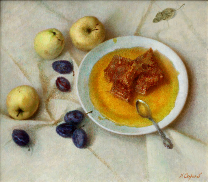 Картина под названием "Honey sun" - Igor Skorikov, Подлинное произведение искусства, Масло