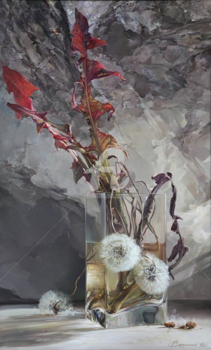 Картина под названием "Вино из одуванчиков" - Владимир Скрынников, Подлинное произведение искусства, Масло
