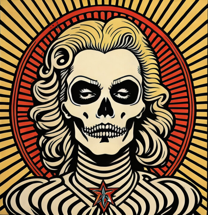 Druckgrafik mit dem Titel "skullpop series #006" von Skullvers3, Original-Kunstwerk, 2D digitale Arbeit