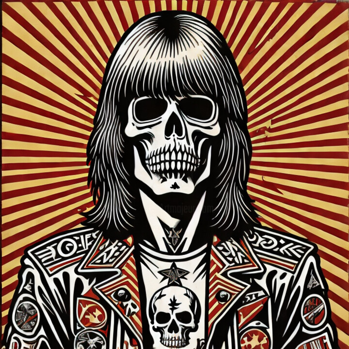 Druckgrafik mit dem Titel "skullpop series #013" von Skullvers3, Original-Kunstwerk, Digitaldruck