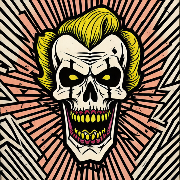 Εκτυπώσεις & Χαρακτικά με τίτλο "skullpop series #016" από Skullvers3, Αυθεντικά έργα τέχνης, Ψηφιακή εκτύπωση