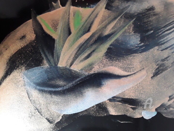 Digitale Kunst getiteld "The  platypus flame…" door Heather Prosser, Origineel Kunstwerk, Encaustiek