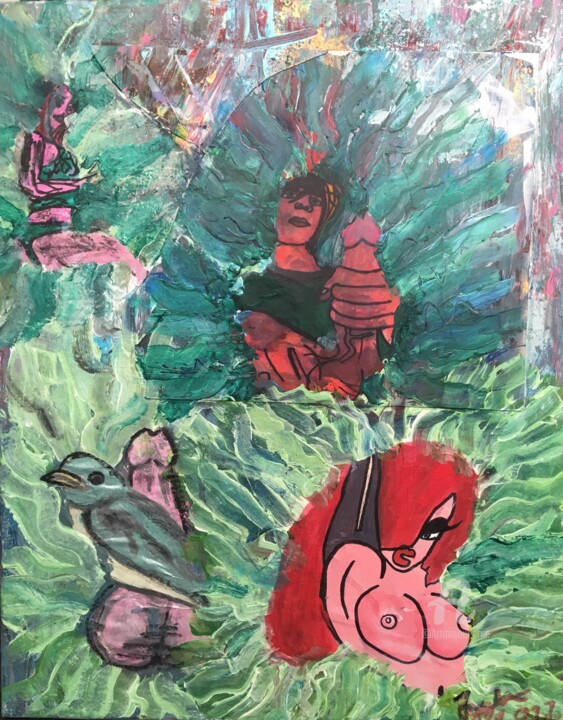 Painting titled "Nature of Fertility" by Skylor Timeless, Original Artwork, Acrylic