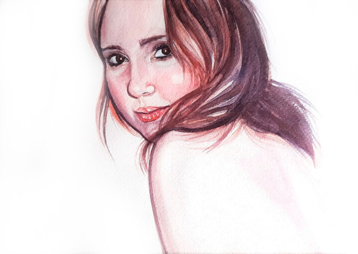 Digital Arts titled "It's ME" by Anna B, Original Artwork, Watercolor