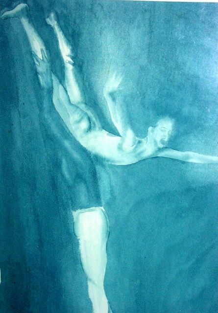 Peinture intitulée "les ballerins" par Slah, Œuvre d'art originale