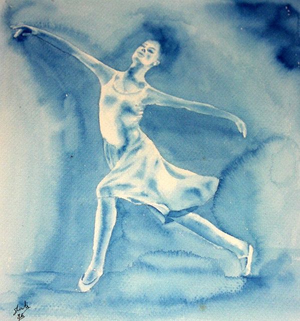Peinture intitulée "la ballerine" par Slah, Œuvre d'art originale