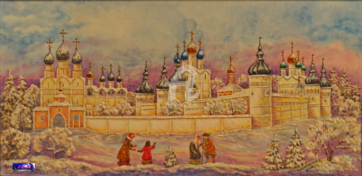 绘画 标题为“Winter in Rostov th…” 由Slankowski, 原创艺术品, 水彩