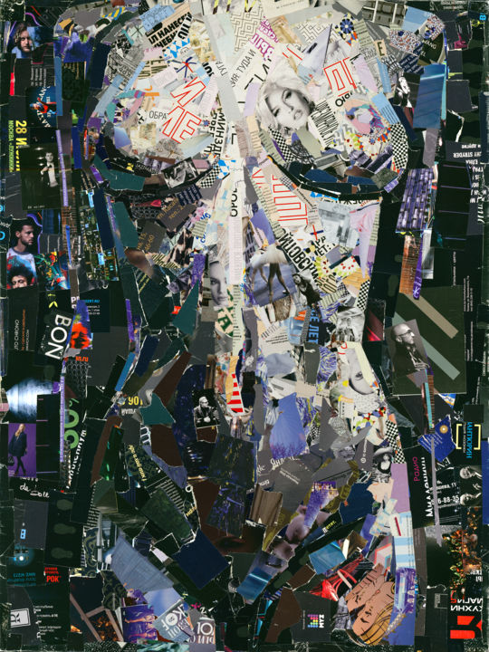 Colagens intitulada "Naked" por Слава Зайцев, Obras de arte originais, Colagens