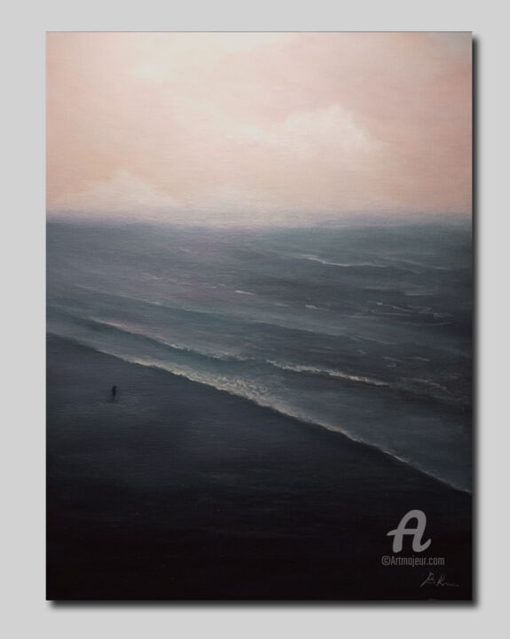 Картина под названием "the North Sea" - Вячеслав Кладовщиков, Подлинное произведение искусства, Масло