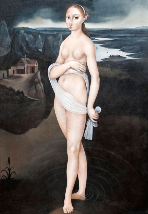 Painting titled "Pander Venus" by Slavko Krunic, Original Artwork