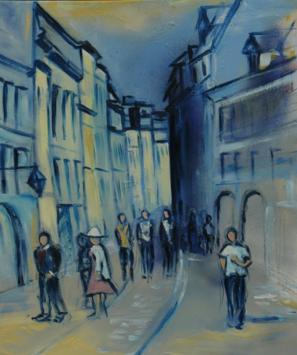 Painting titled "rue-battant.jpg" by Sylvestre Leonard, Original Artwork, Acrylic