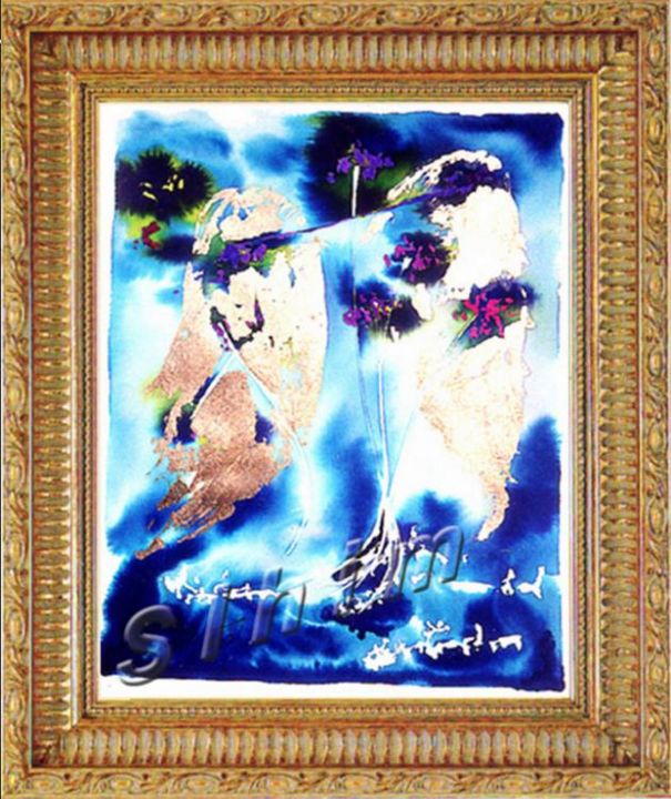 Painting titled "HAHAEL, Ser de Luz" by Slhim, Original Artwork