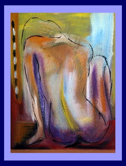 Painting titled "nude" by Dragica Micki Fortuna, Original Artwork