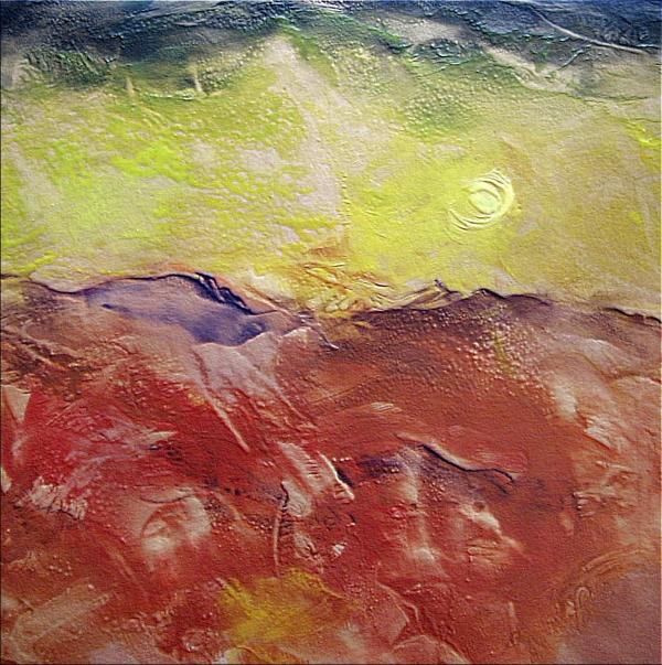 Painting titled "Mountain landscape" by Dragica Micki Fortuna, Original Artwork