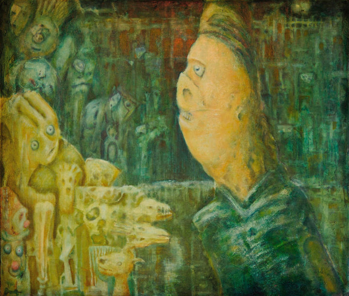 Pintura intitulada "Ghetto" por Slobodan Loncarevic, Obras de arte originais, Óleo