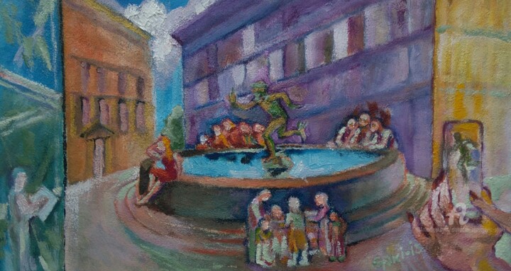 Pittura intitolato "Comment ils fout re…" da Slobodan Spasojevic (Spaki), Opera d'arte originale, Olio