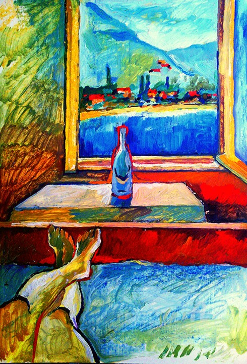 绘画 标题为“Petrovac sur la mer” 由Slobodan Spasojevic (Spaki), 原创艺术品, 油
