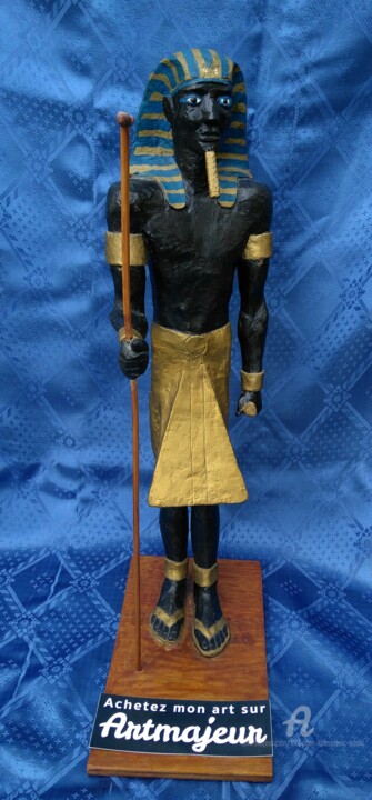 Sculpture titled "Imhotep" by Slobodan Spasojevic (Spaki), Original Artwork, Mixed Media