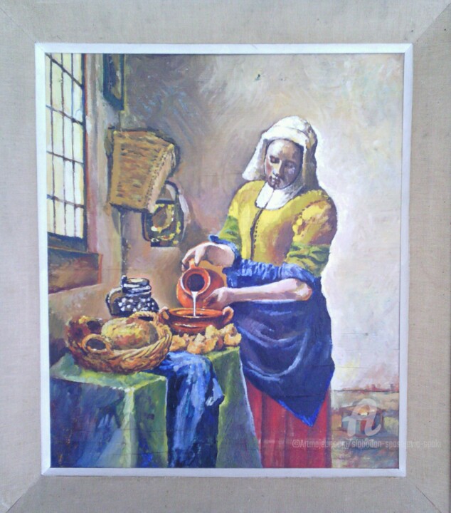 Painting titled "Reproduction d'imag…" by Slobodan Spasojevic (Spaki), Original Artwork, Oil