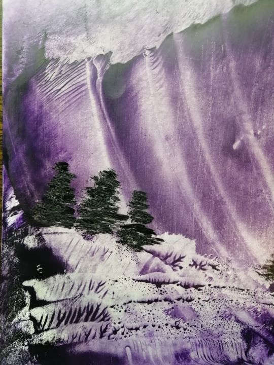 Painting titled "Vetar" by Slobodanka Ivancevic, Original Art, Encaustic