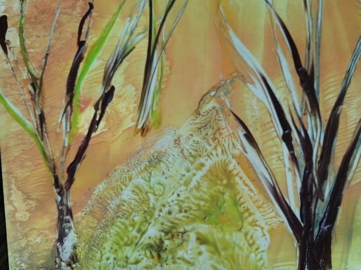 Painting titled "Prirodaa" by Slobodanka Ivancevic, Original Art, Encaustic