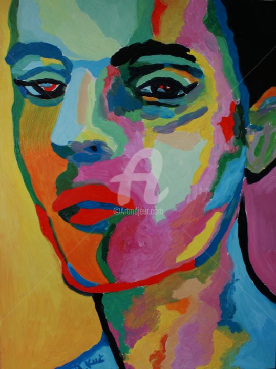 Painting titled "boy" by Slonykarmel, Original Artwork, Acrylic