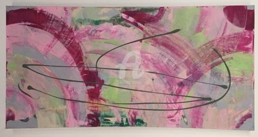 Peinture intitulée "lovely spring" par Sly Sly, Œuvre d'art originale, Acrylique