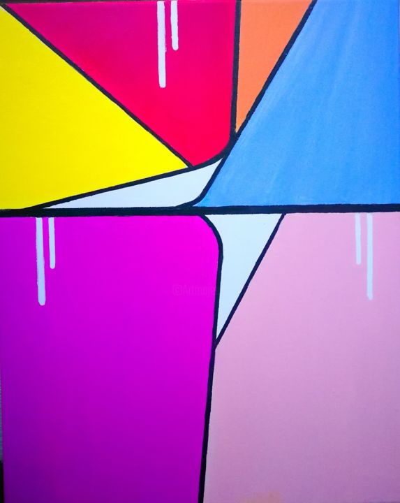 Peinture intitulée "delirium.jpg" par Sabrina Mairot, Œuvre d'art originale, Acrylique