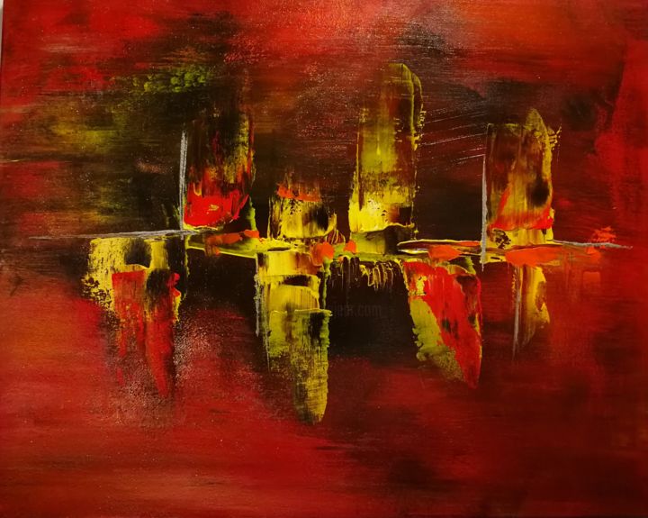 Peinture intitulée "MERIDIEM" par Sabrina Mairot, Œuvre d'art originale, Acrylique