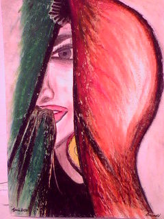 Painting titled "Femme" by Smal, Original Artwork