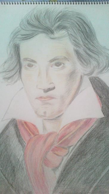 Pintura titulada "Beethoven" por Salzitsa Milanova, Obra de arte original, Oleo