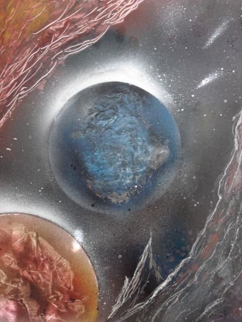 Schilderij getiteld ""BLUE PLANET"" door Salzitsa Milanova, Origineel Kunstwerk