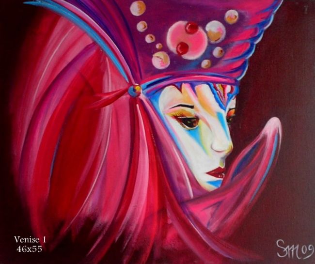 Painting titled "Venise" by Smconcept, Original Artwork, Oil
