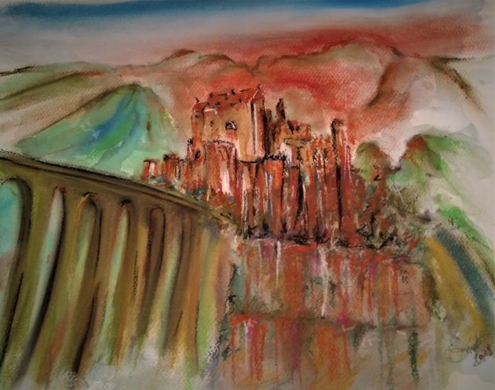 Painting titled "Welcome to the hote…" by Benny Smet, Original Artwork, Pastel