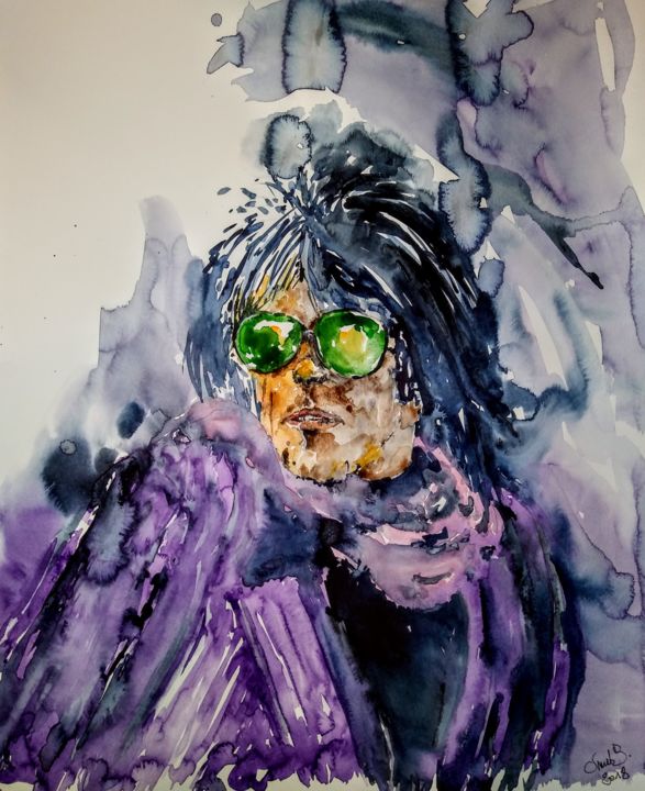 Painting titled "I've got sunshine i…" by Benny Smet, Original Artwork, Watercolor