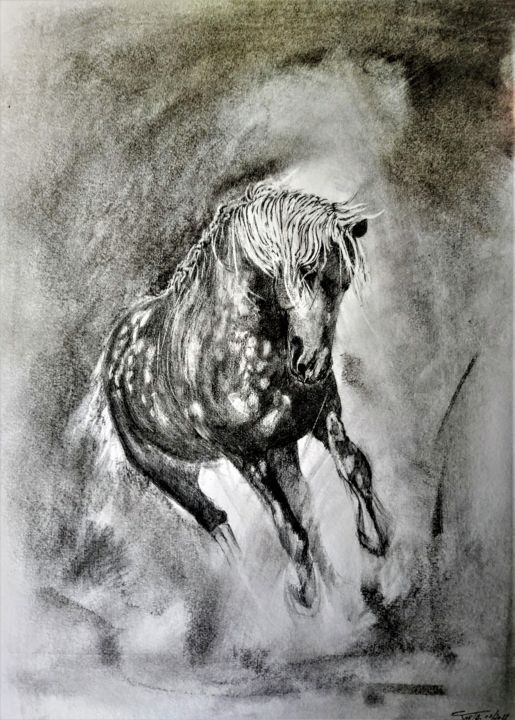 Drawing titled "My brown eyed girl.…" by Benny Smet, Original Art, Graphite