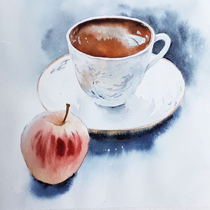 Peinture intitulée "Morning light" par Irina Smirnova, Œuvre d'art originale, Aquarelle